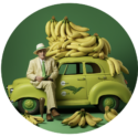 GreenBanana SEO - Guy Promoting Bananas for an SEO Agency